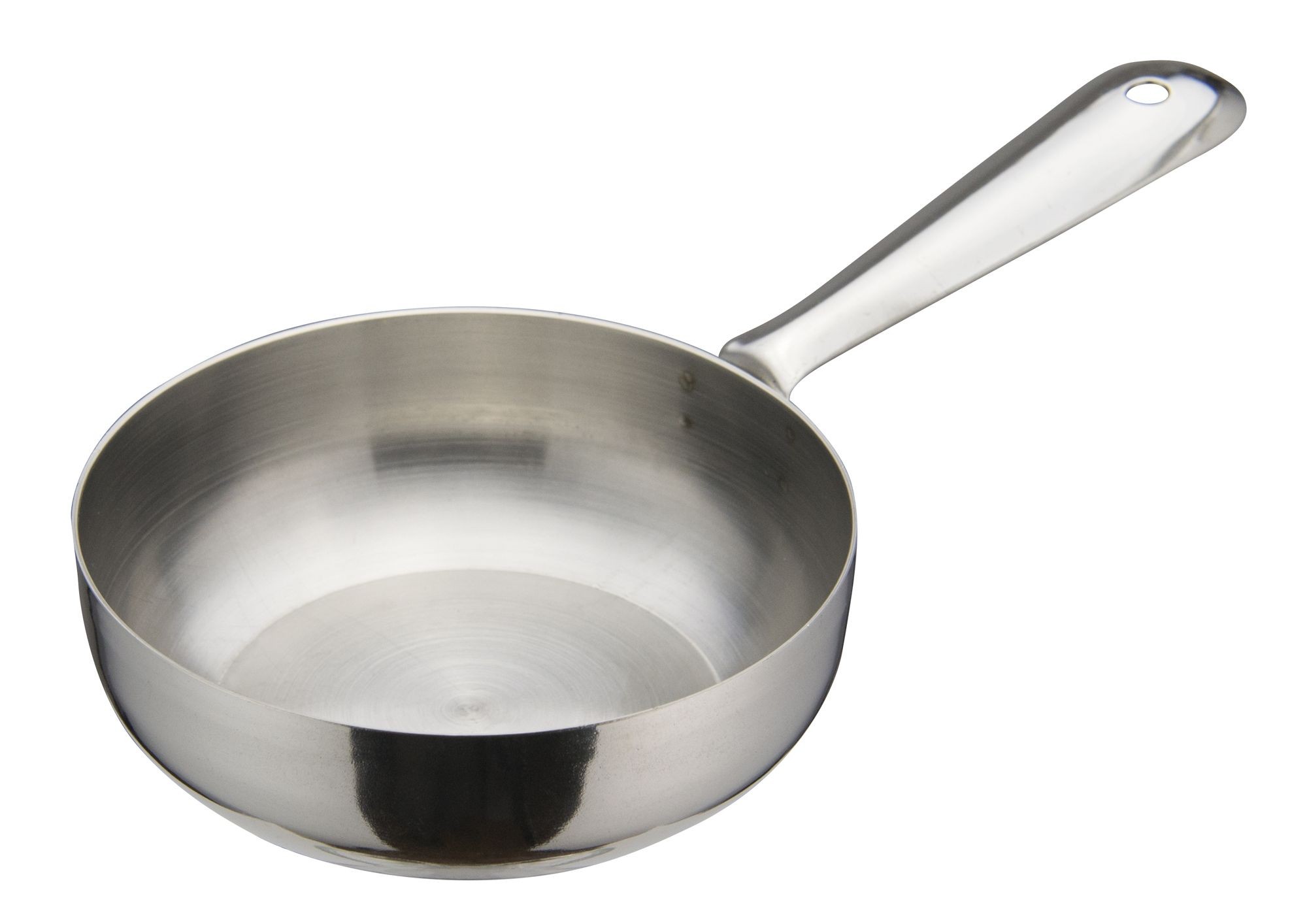 Winco DCWC-101S Stainless Steel 4" Dia x 1-1/8" H Mini Fry Pan
