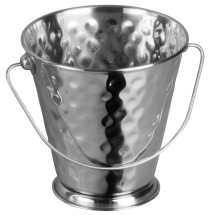 Winco DDSA-103S Stainless Steel Hammered 5&quot; Dia x 5&quot; H Mini Pail