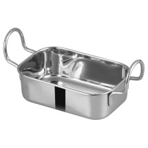 Winco DDSB-103S Stainless Steel 5&quot; x 3-3/8&quot; Mini Roasting Pan