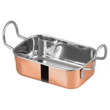 Winco DDSB-203C Copper Plated 5&quot; x 3-3/8&quot; Mini Roasting Pan