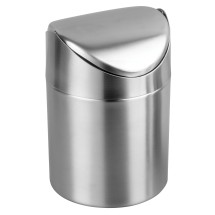 Winco DDSF-101S Stainless Steel 4-3/4&quot; Dia x 6&quot; H Mini Swing Waste Can