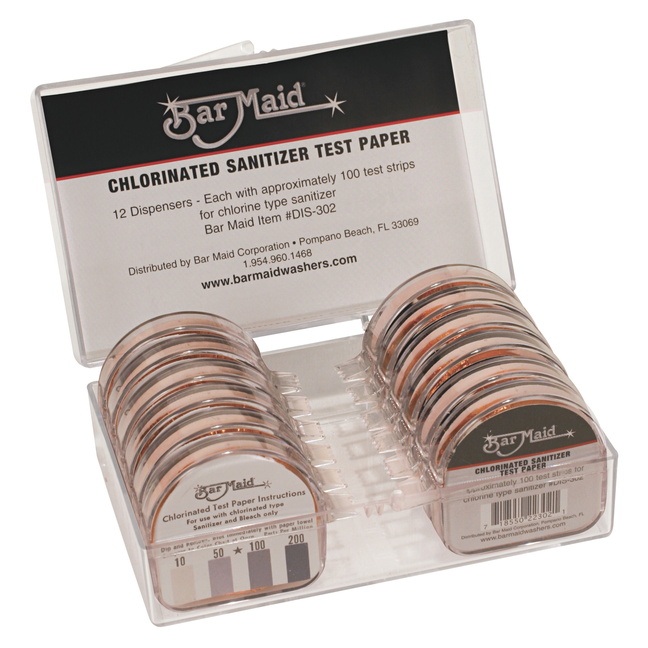 Winco DIS-302 Bar Maid Chlorine Strips in Dispenser