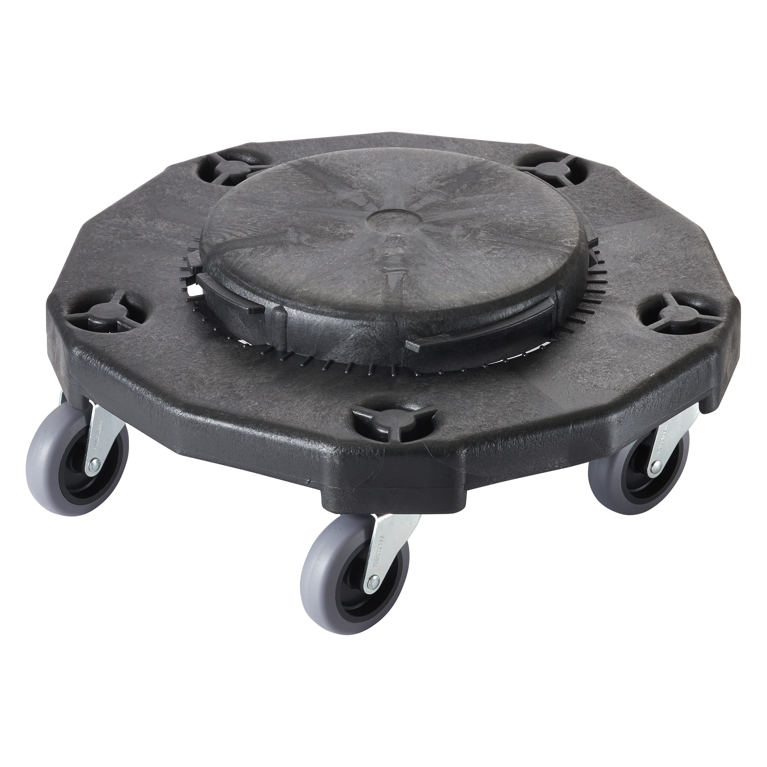 Winco DLR-2 Black Extra Heavy Plastic Dolly 18"