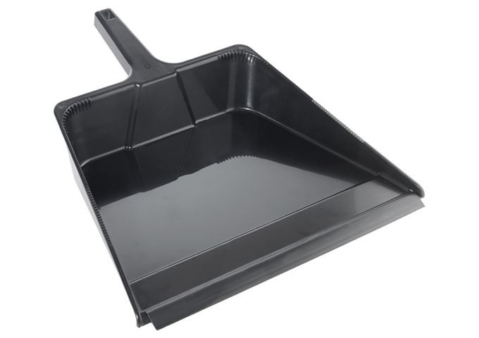 Winco DP-1618K Large Black Plastic Dust Pan