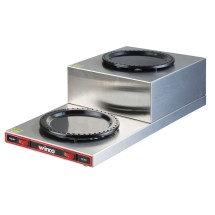 Winco ECW-2S Electric Coffee Warmer, Step Up Double Burner 120V, 200W