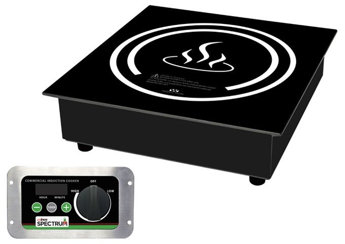 Winco EIDS-18 Spectrum Commercial Drop-In Induction Cooker, 120V, 1800W