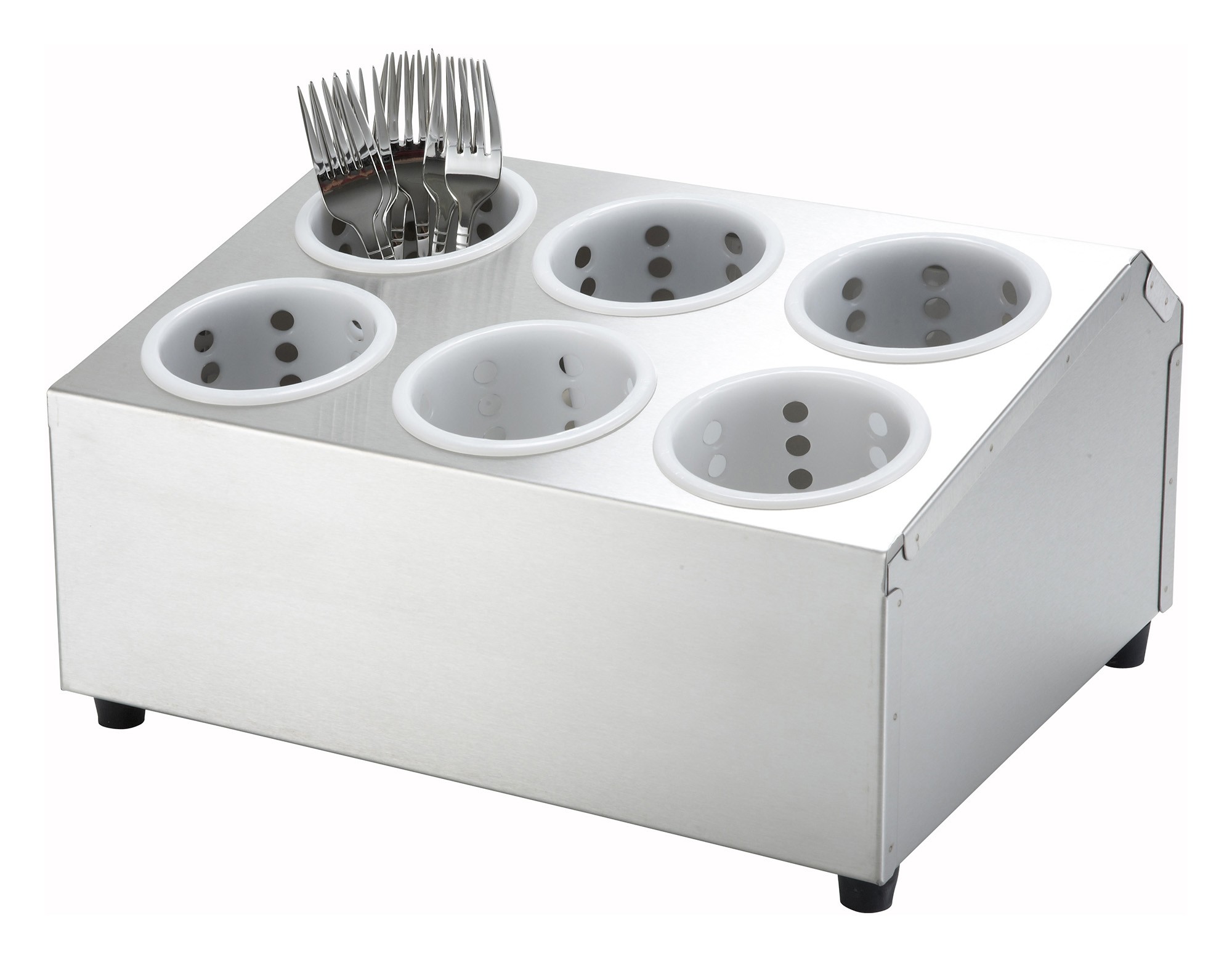 Winco FC-6H Six-Hole 2-Tier Flatware Cylinder Holder