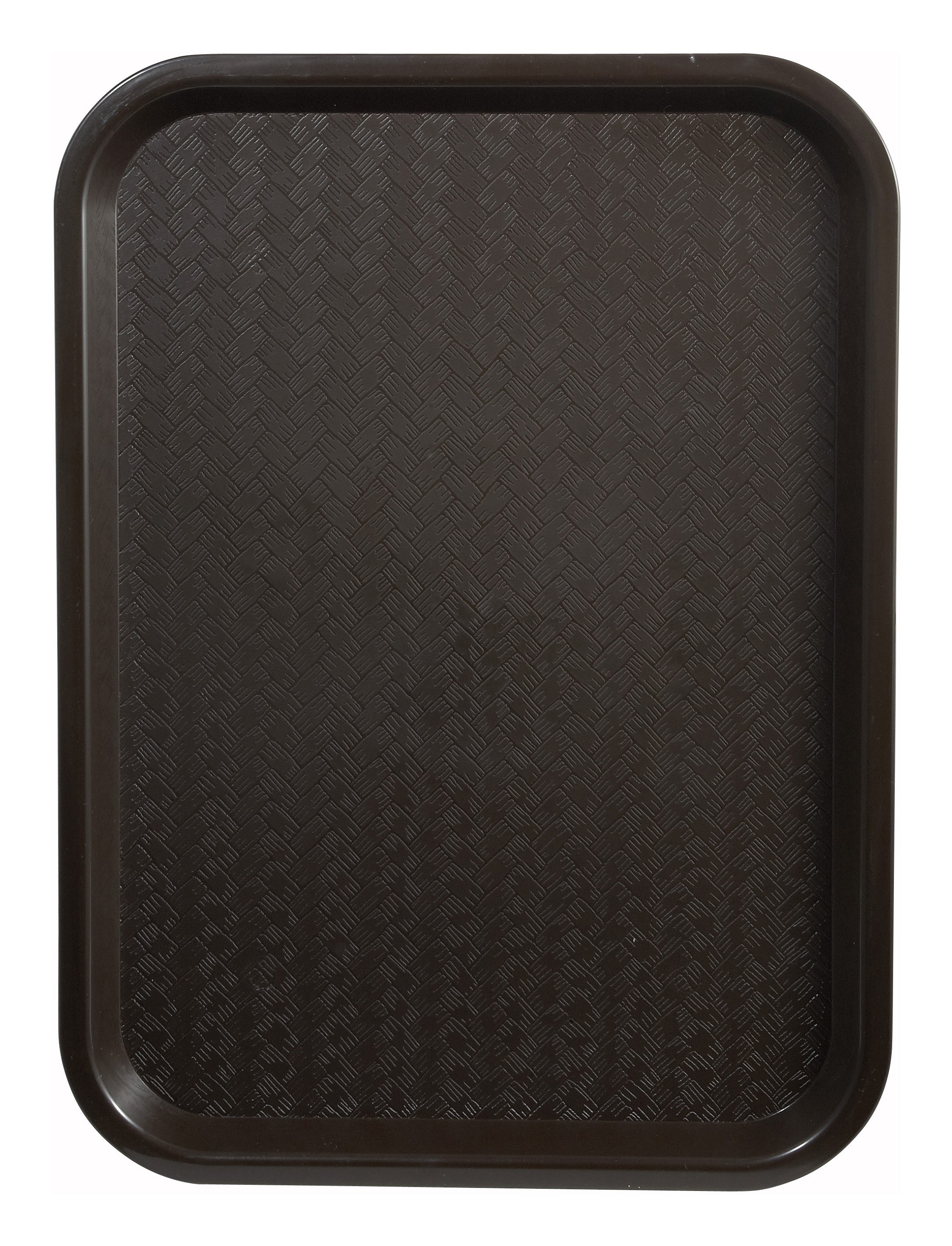 Winco FFT-1014B Brown Plastic Fast Food Tray 10" x 14"