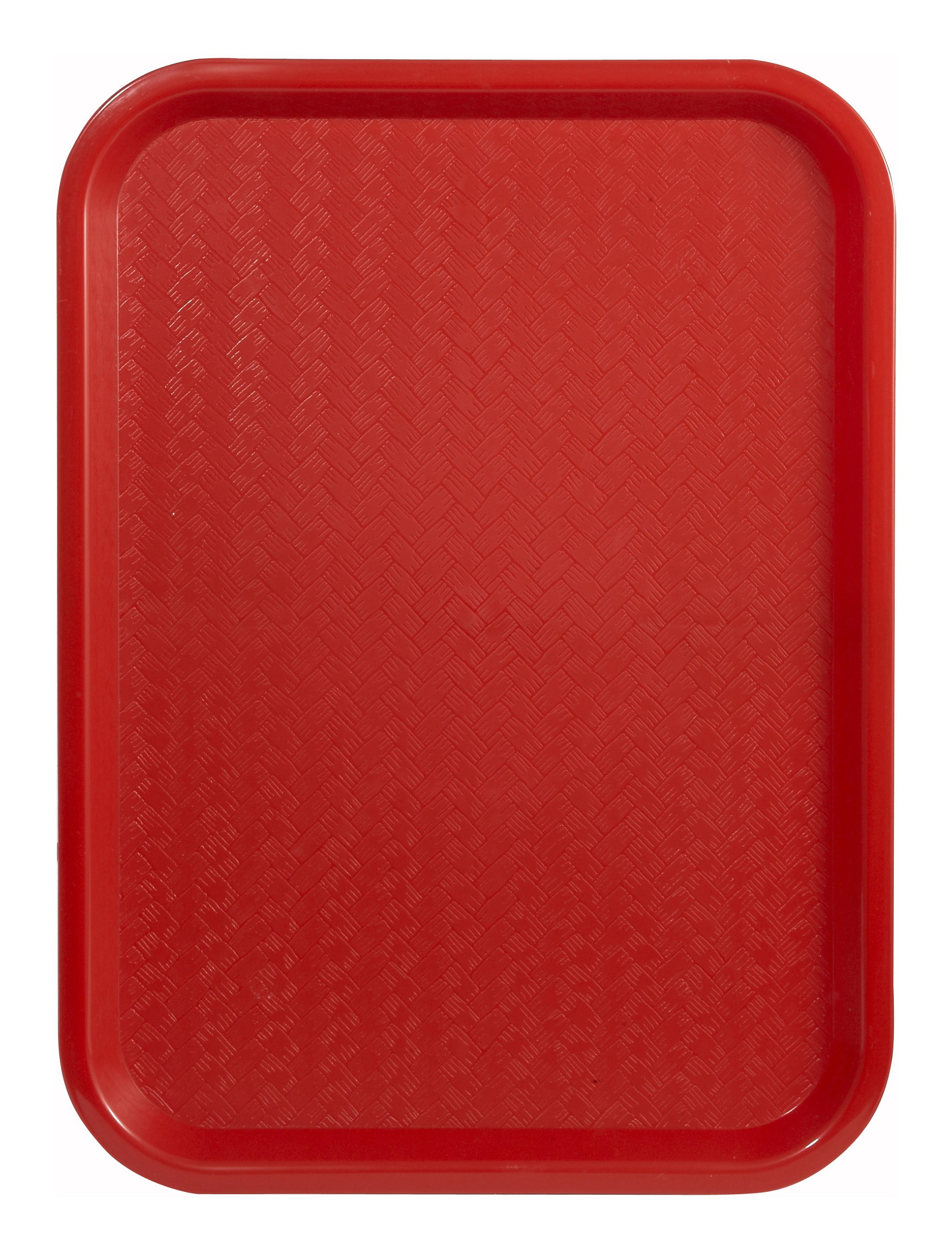 Winco FFT-1014R Red Plastic Fast Food Tray 10" x 14"