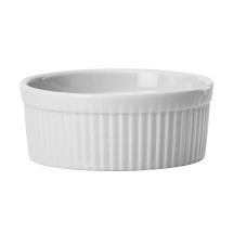 Winco FRR-10 Porcelain Fluted Ramekin 10 oz.  - 2 dozen