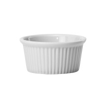 Winco FRR-4 Porcelain Fluted Ramekin 4 oz. - 4 dozen