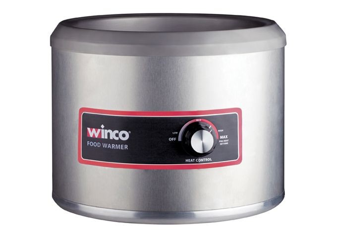 Winco FW-11R250 Round Electric Food Warmer 11 Qt., 120V