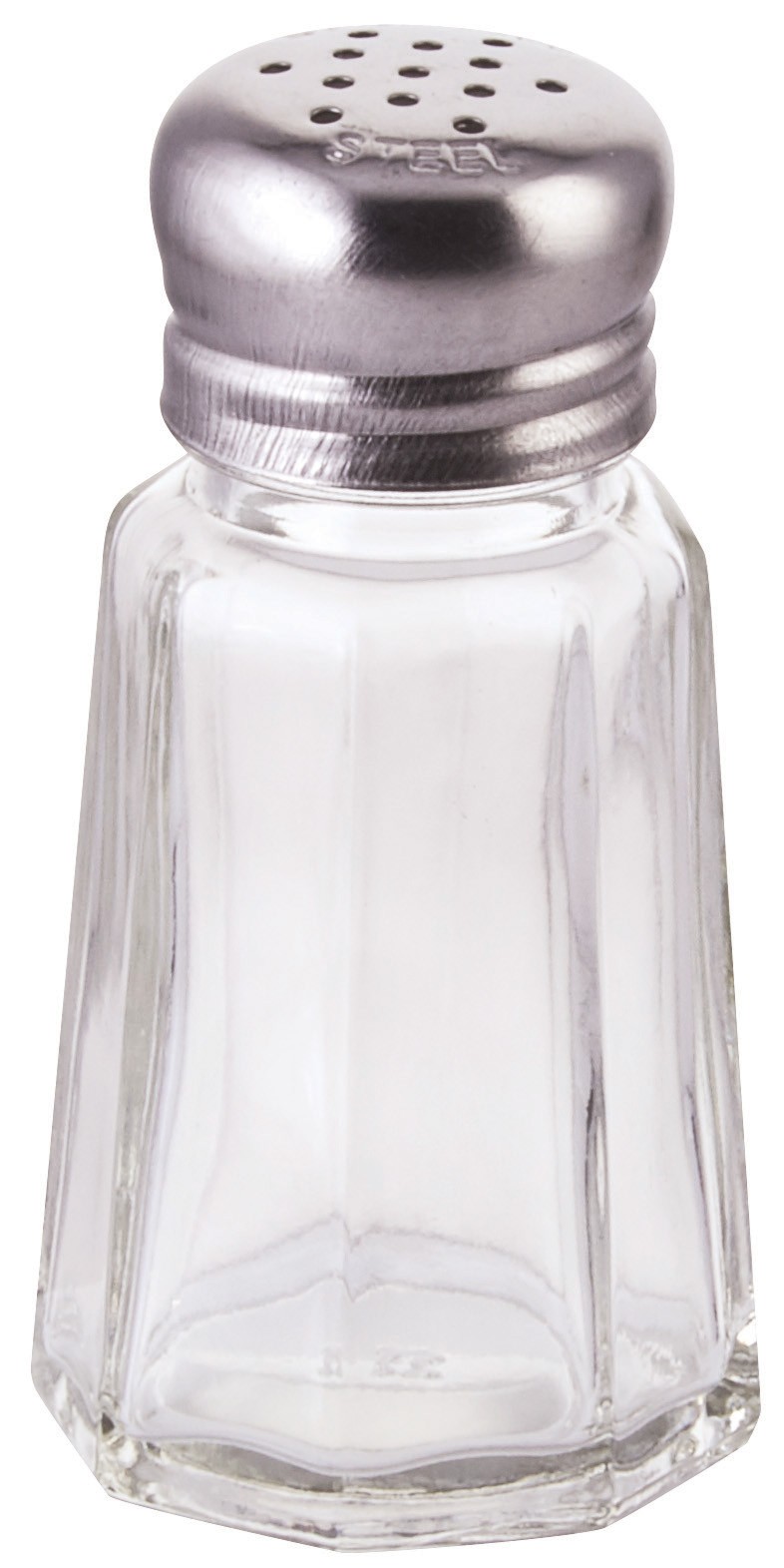 Winco G-105 Paneled 1 oz. Glass Shaker with Mushroom Top