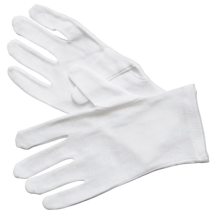 Winco GLC-M White Cotton Disposable Service Glove, Medium