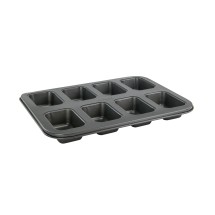 Winco HLF-8MN 8-Section Non-Stick Carbon Steel Mini Loaf Pan