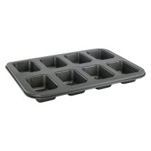 Winco HLF-8MN 8-Section Non-Stick Carbon Steel Mini Loaf Pan