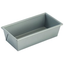 Winco HLP-124 Aluminized Steel 1-1/2 Lb. Loaf Pan with Silicone Glaze