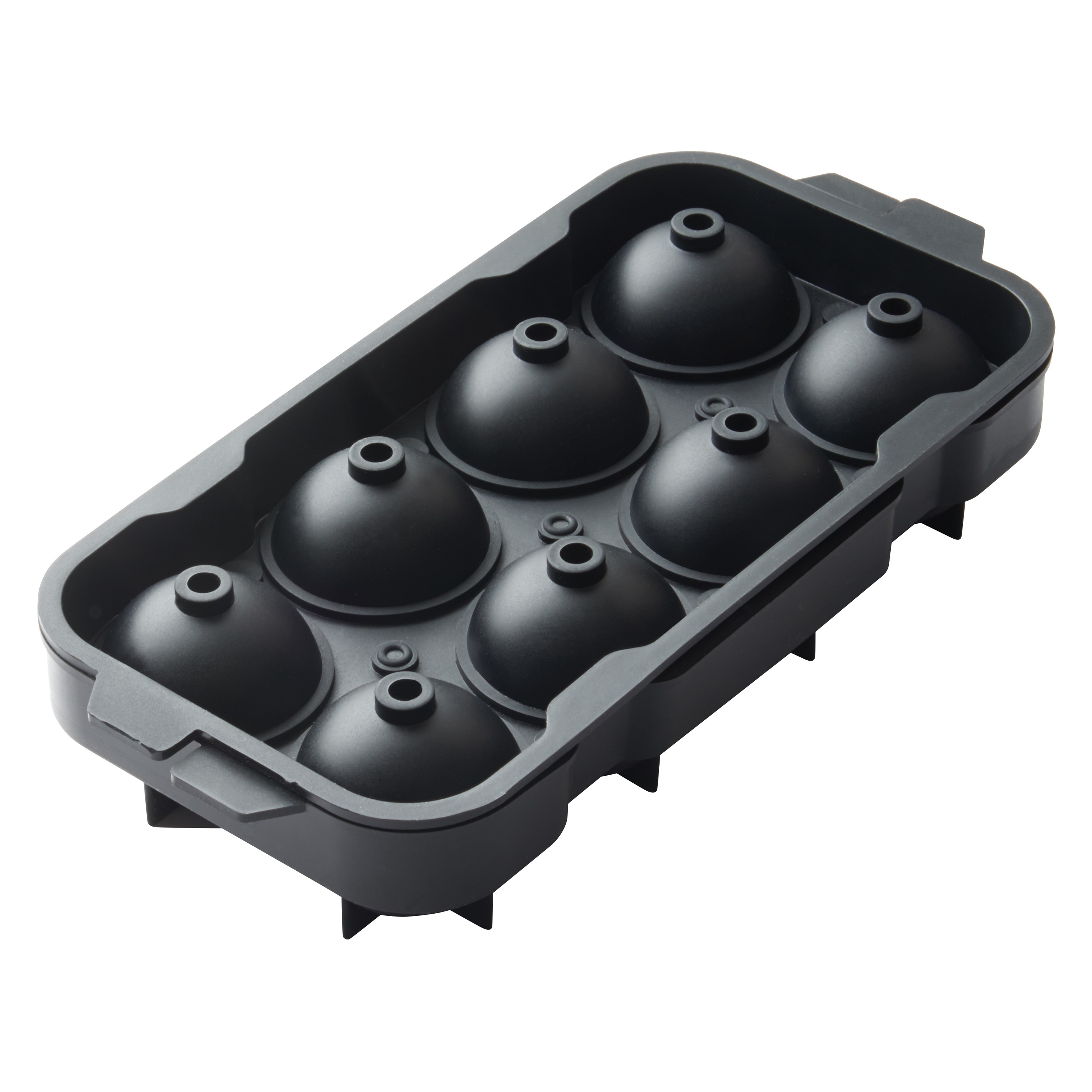 Winco ICCP-8K Bar Maid Black Silicone Ice Tray, 8 Compartments