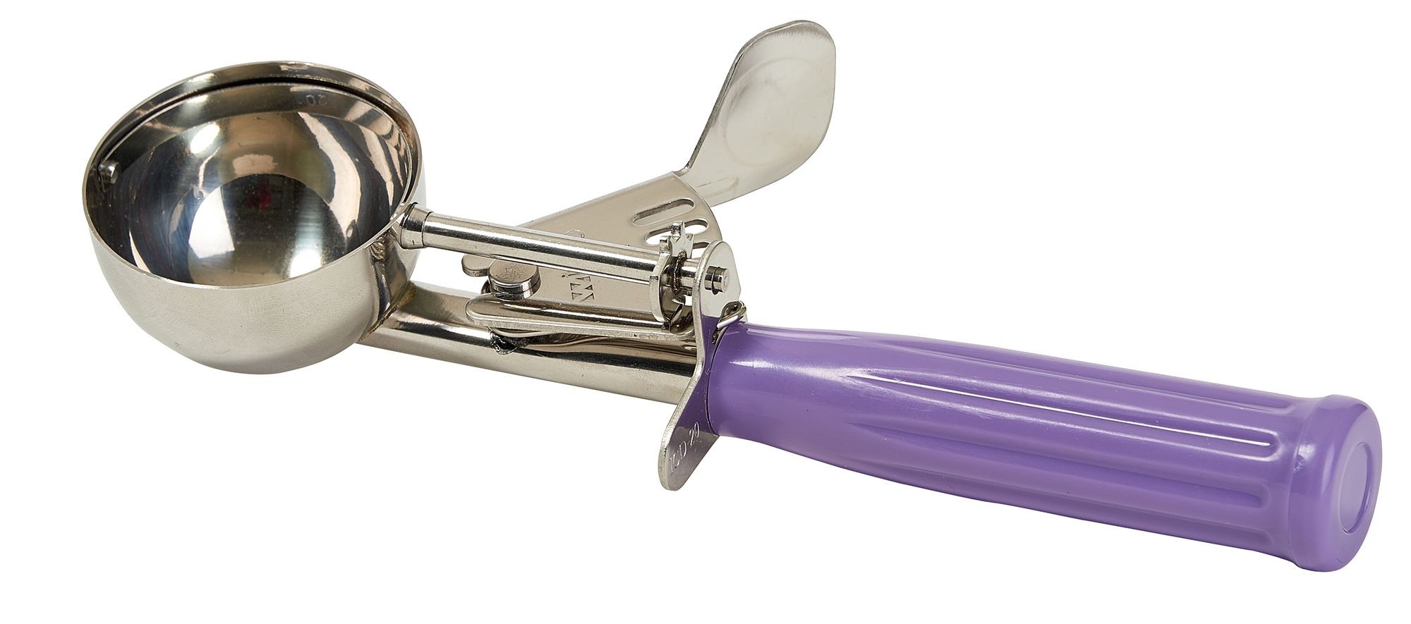 Winco ICD-20P Allergen Free Ice Cream Disher with Purple Handle, Size 20