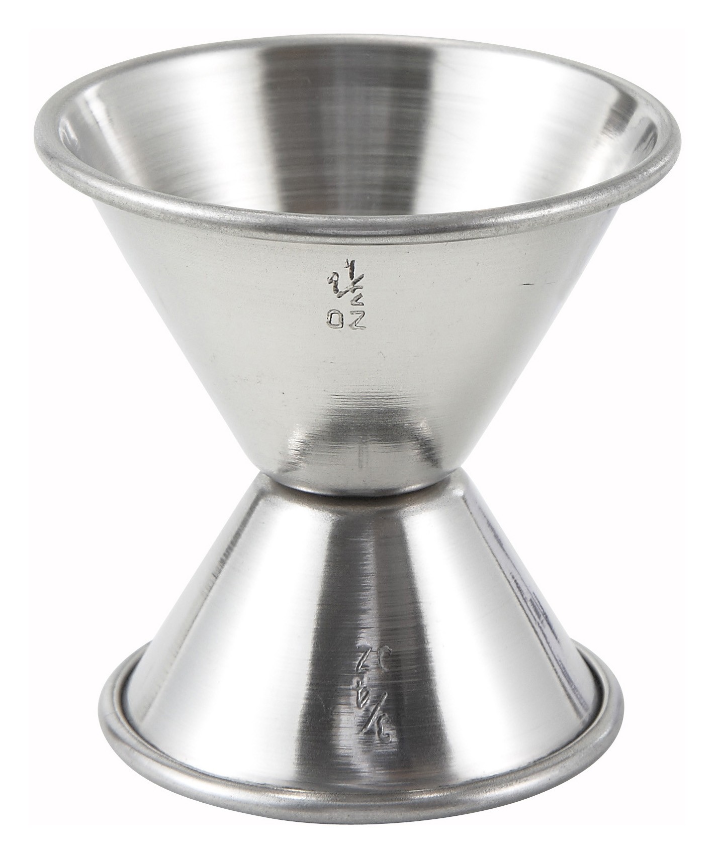 Winco J-3 Stainless Steel Jigger 3/4 oz. x 1-1/2 oz.