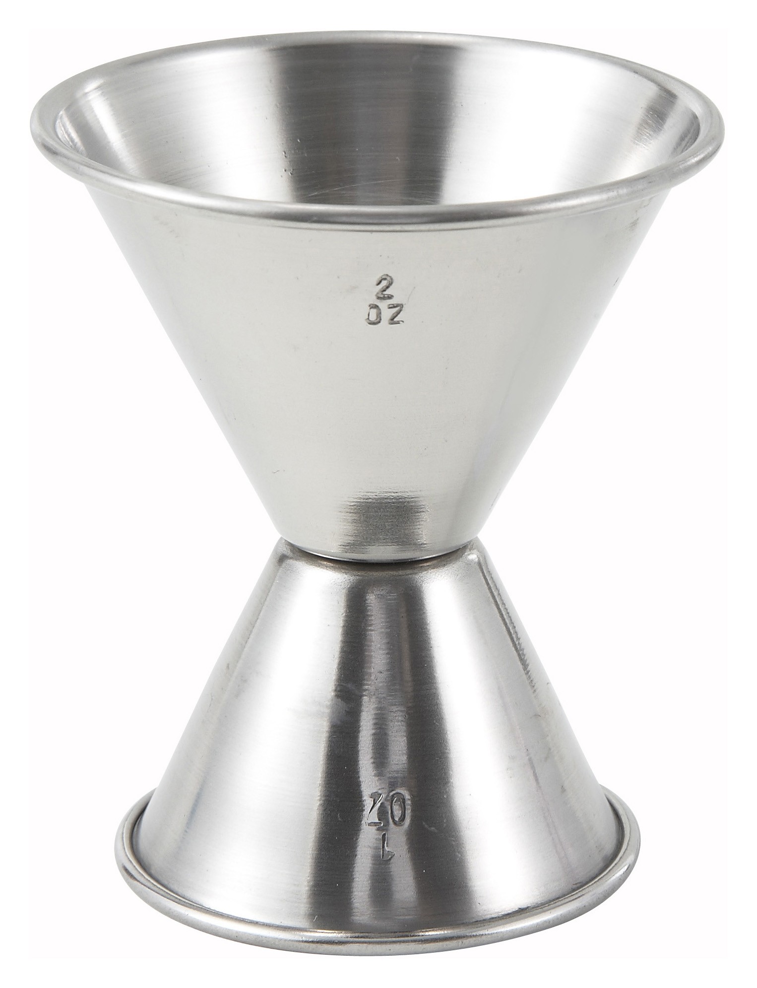 Winco J-5 Stainless Steel Jigger 1 oz. x 2 oz.