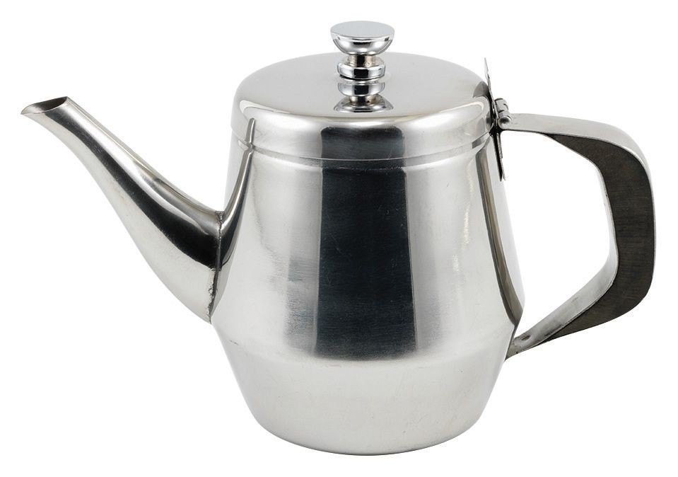 Winco JB2920 Stainless Steel 20 oz. Gooseneck Teapot with Handle - LionsDeal