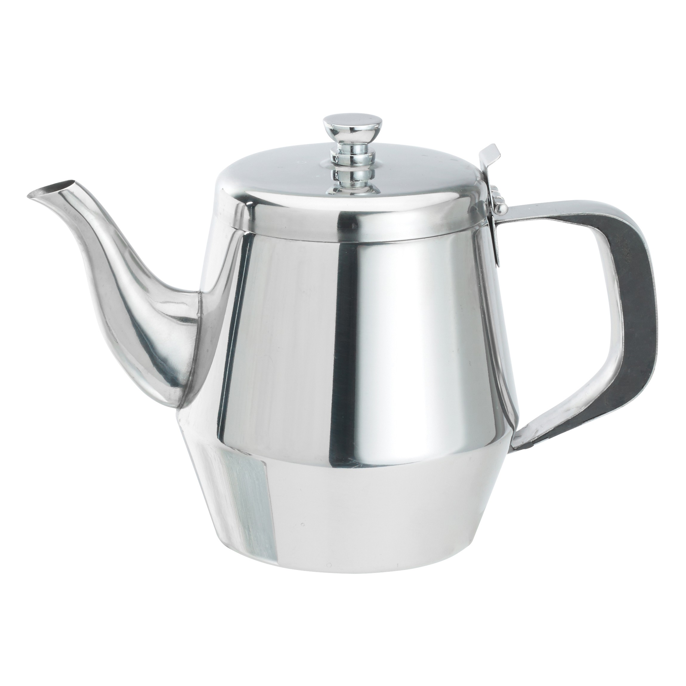 Winco JB2928 Stainless Steel 28 oz Gooseneck Teapot with Handle