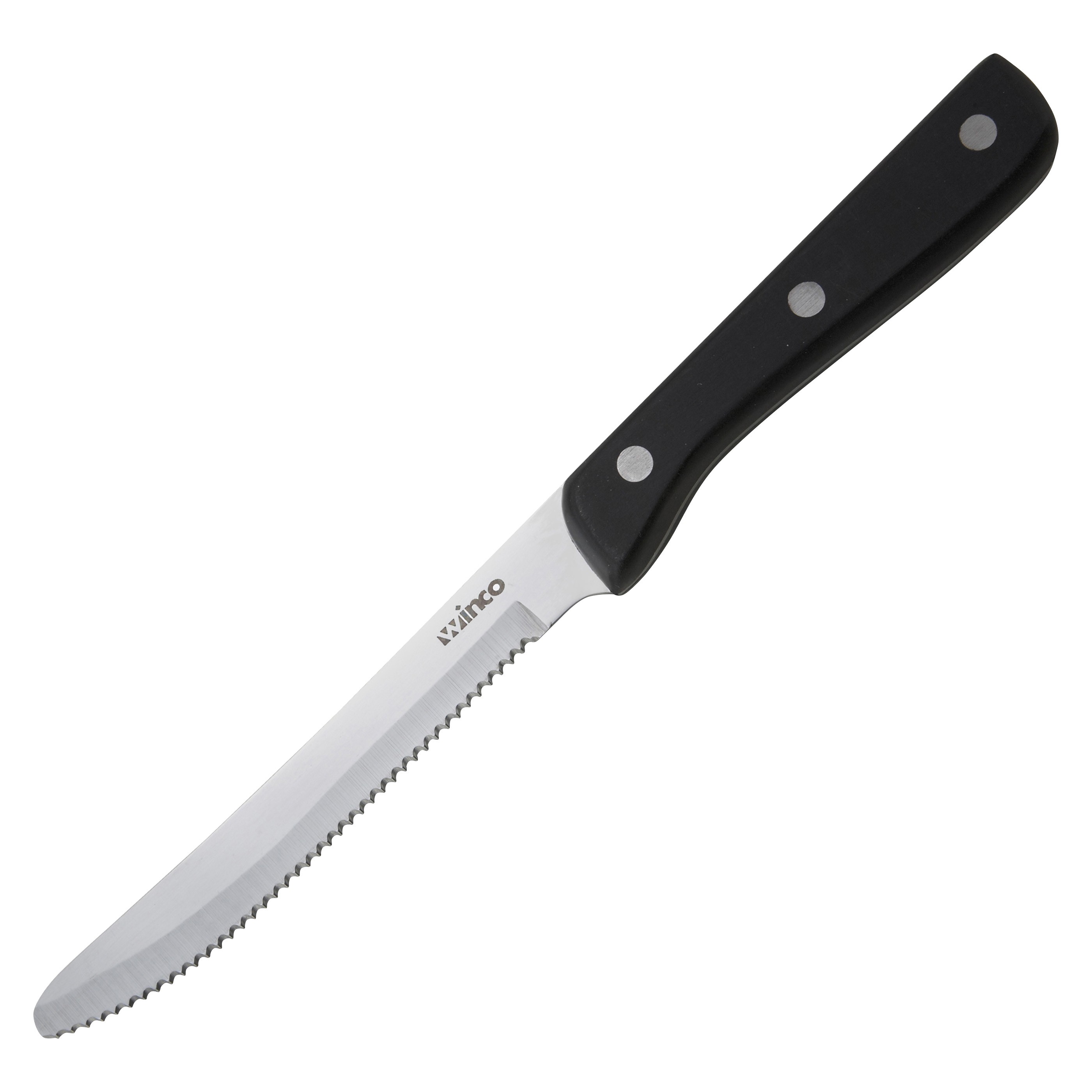 Winco K-80P Jumbo Steak Knife with Riveted Pom Handle 5"