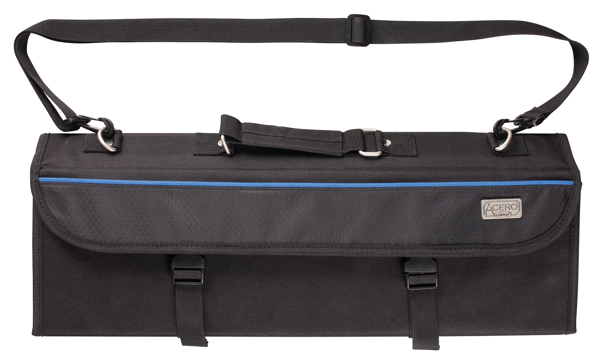 Winco KBG-11 11-Compartment Black Cutlery Knife Bag
