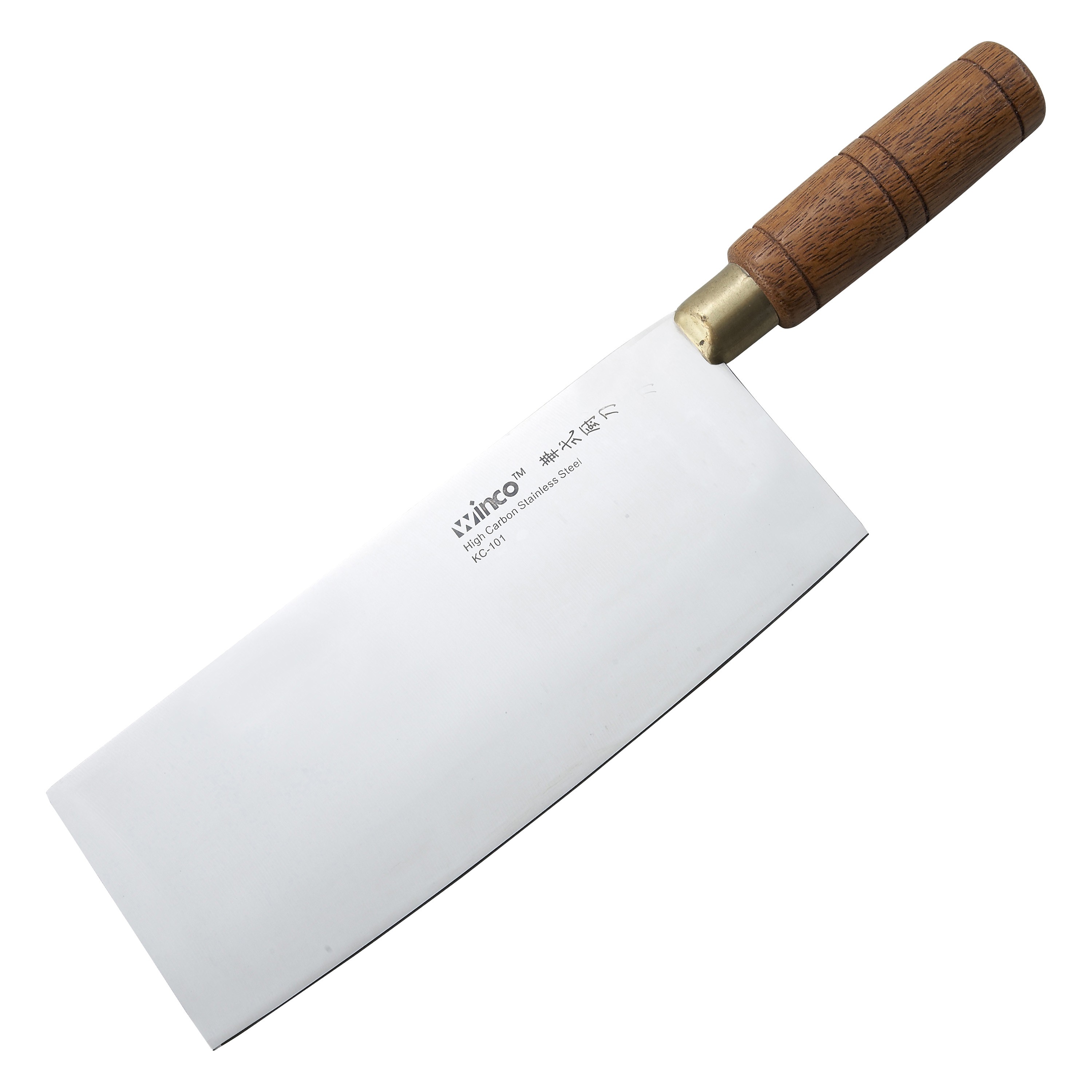 Winco KC-101 Chinese Cleaver with Wooden Handle 3-1/2" Wide