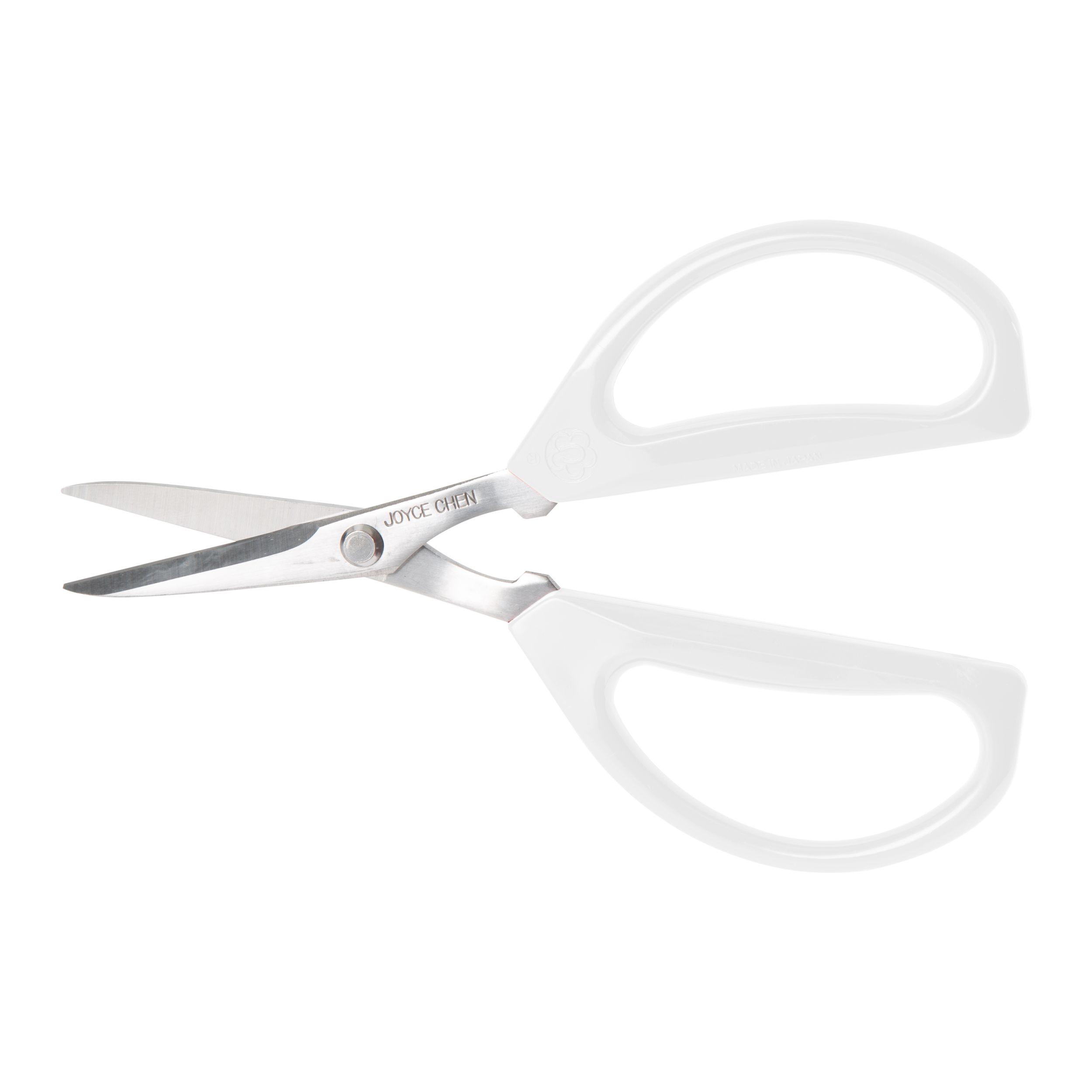 Winco KCHZ09009 Joyce Chen Kitchen Scissors with White Handles  (2/Pack)