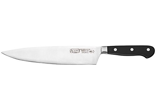 Winco KFP-104 Acero 10" Chef Knife with Black Handle