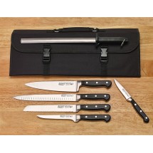 Winco KFP-KITA 7-Piece Acero Knife Bag Set