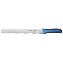 Winco KSTK-121 SofTek 12&quot; Wavy Edge Slicer Knife with Soft Grip Handle