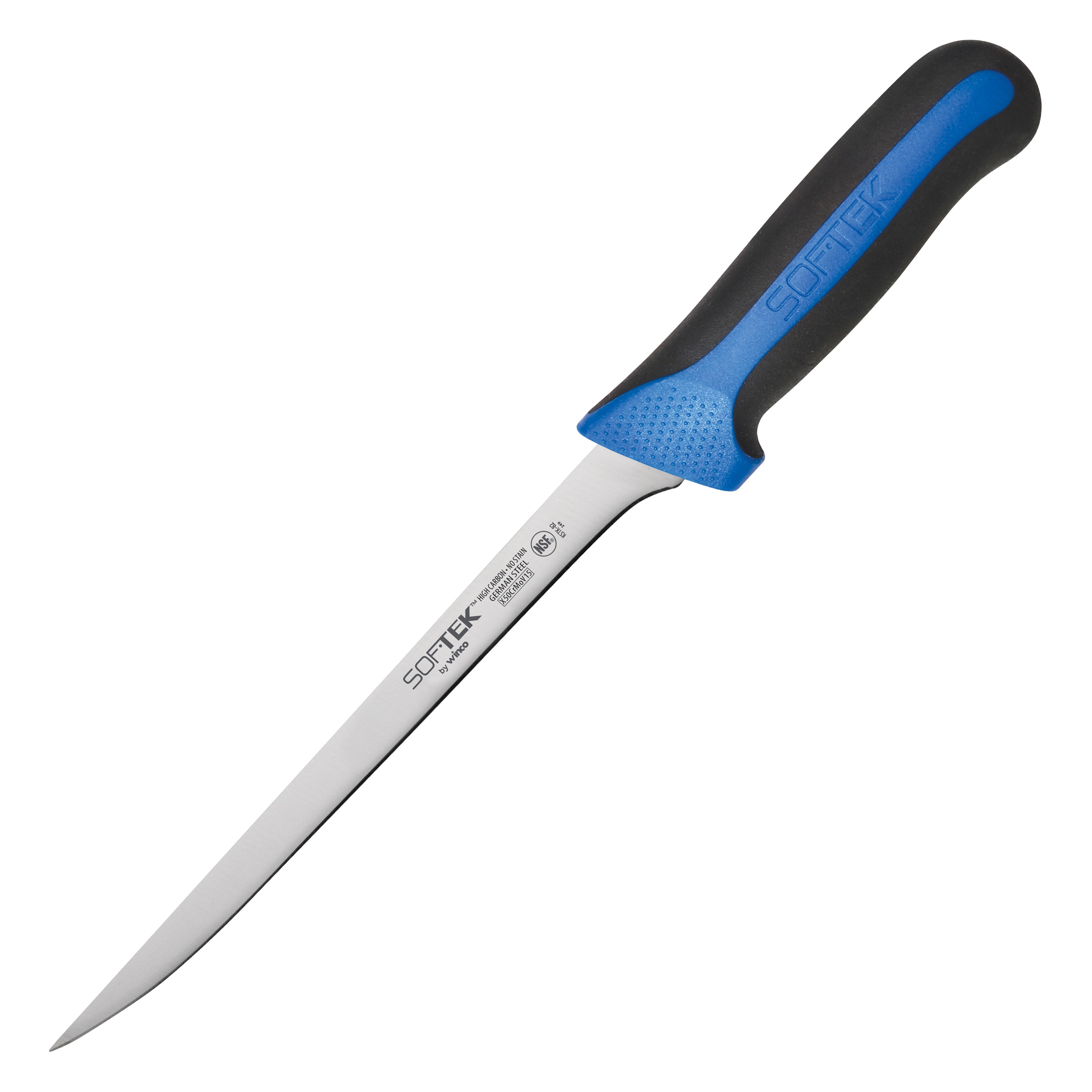 Winco KSTK-82 SofTek 8" Flexible Fish Knife with Soft Grip Handle