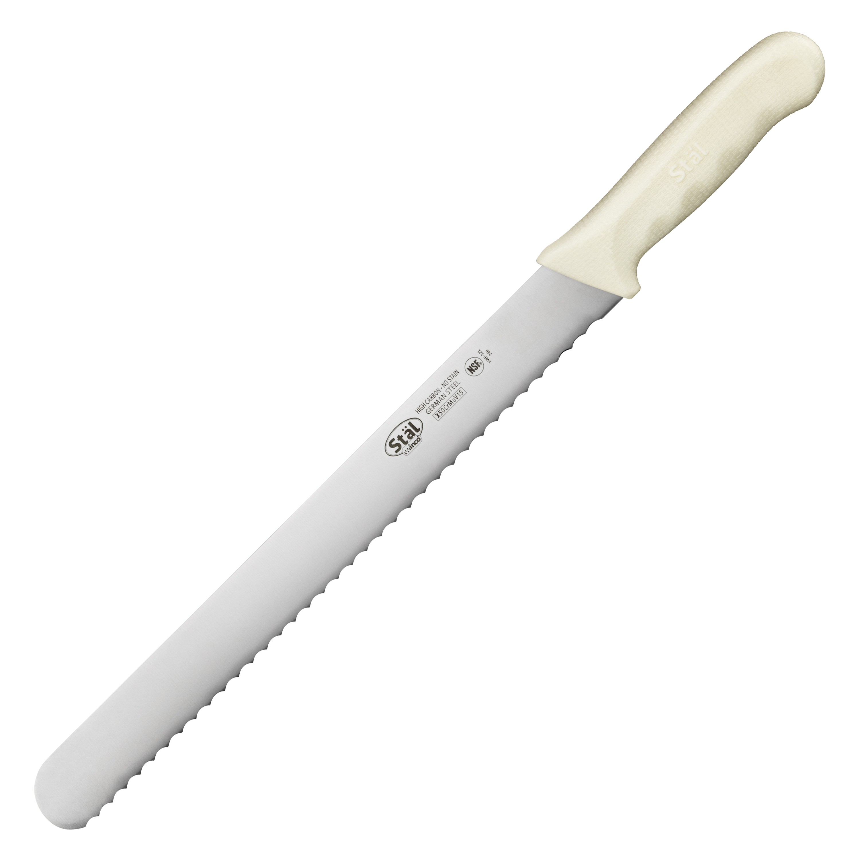 Winco KWP-121 Bread Knife with Wavy Edge 12"