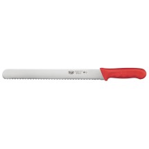 Winco KWP-121R 12&quot; Straight Edge Bread Knife with Red Handle
