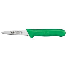 Winco KWP-30G 3-1/4&quot; Paring Knife with Green Handle - 2 pieces