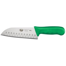 Winco KWP-70G 7&quot; Santoku Knife with Green Handle