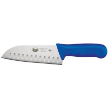 Winco KWP-70U 7&quot; Santoku Knife with Blue Handle