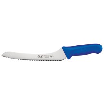 Winco KWP-92U 9&quot; Offset Bread Knife with Blue Handle