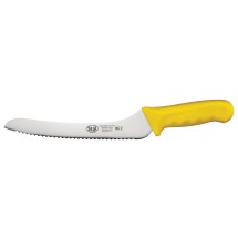 Winco KWP-92Y 9&quot; Offset Bread Knife with Yellow Handle