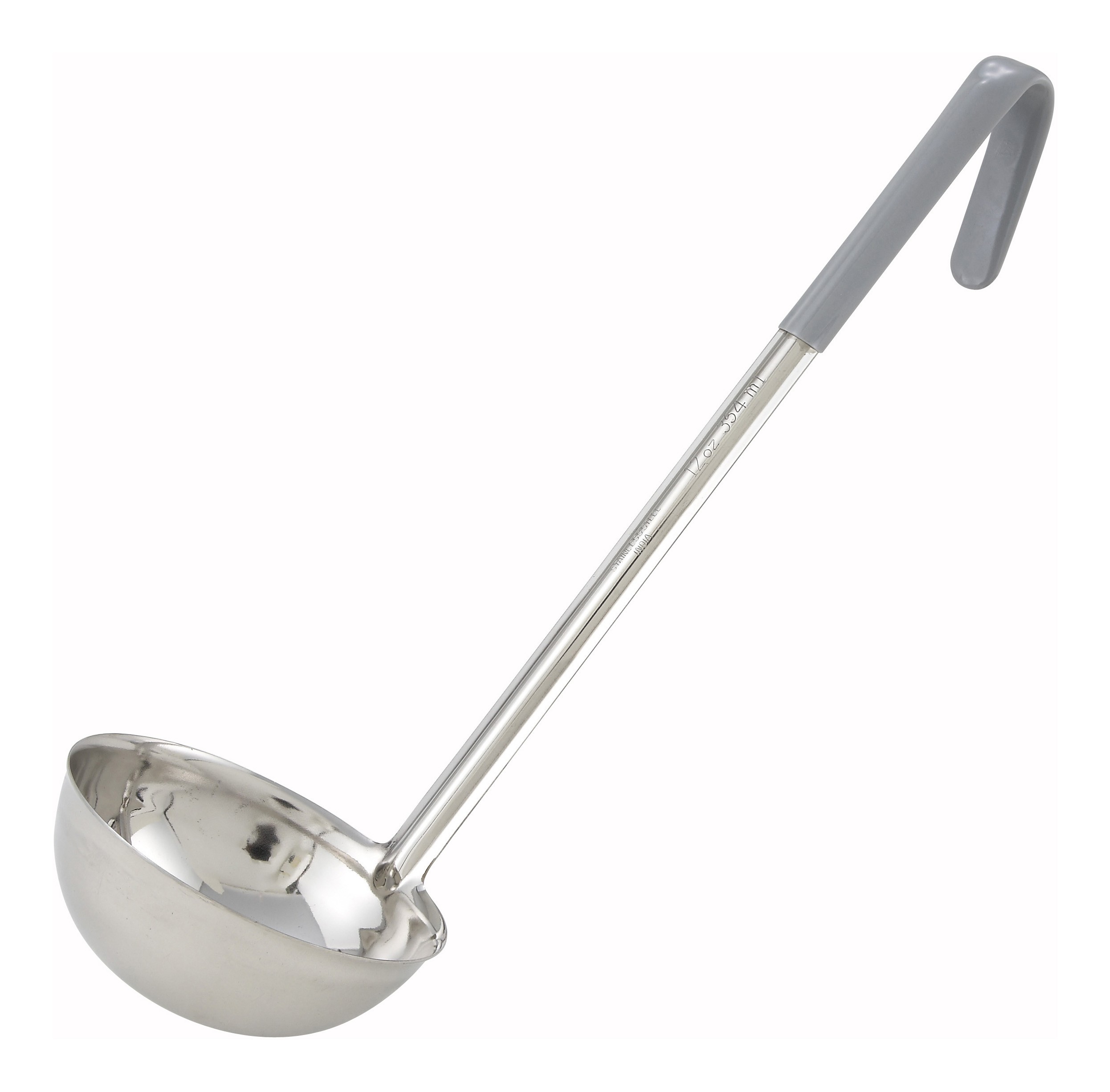 Winco LDC-12 Color-Coded Ladle 12 oz. with Grey Handle