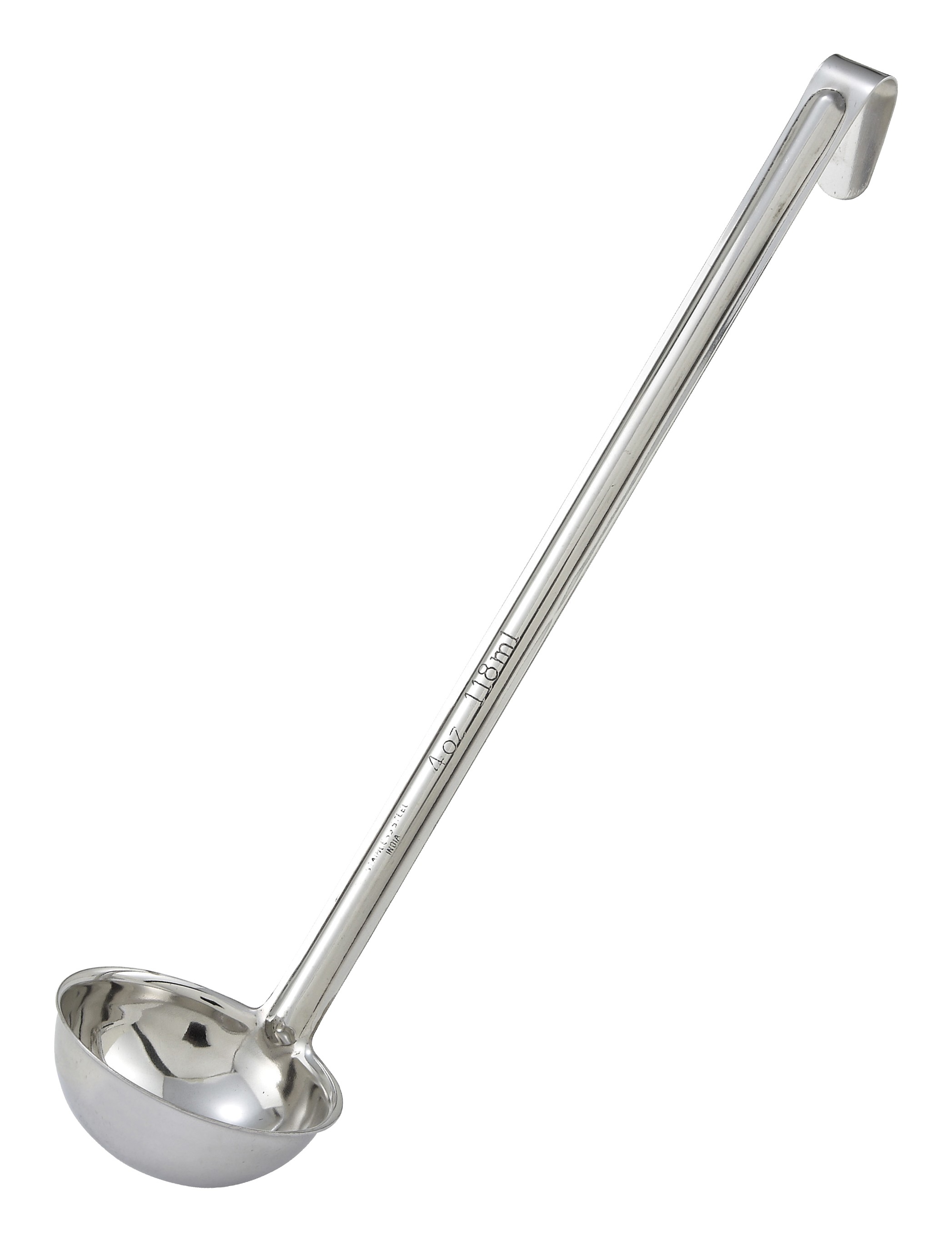 Winco LDI-4 One-Piece Stainless Steel 4 oz. Ladle