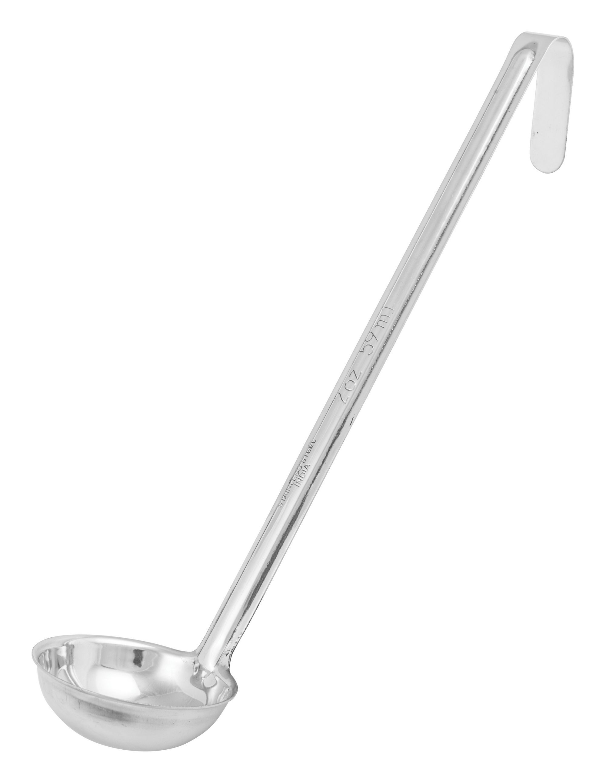 Winco LDIN-2 Stainless Steel One-Piece 2 oz. Ladle