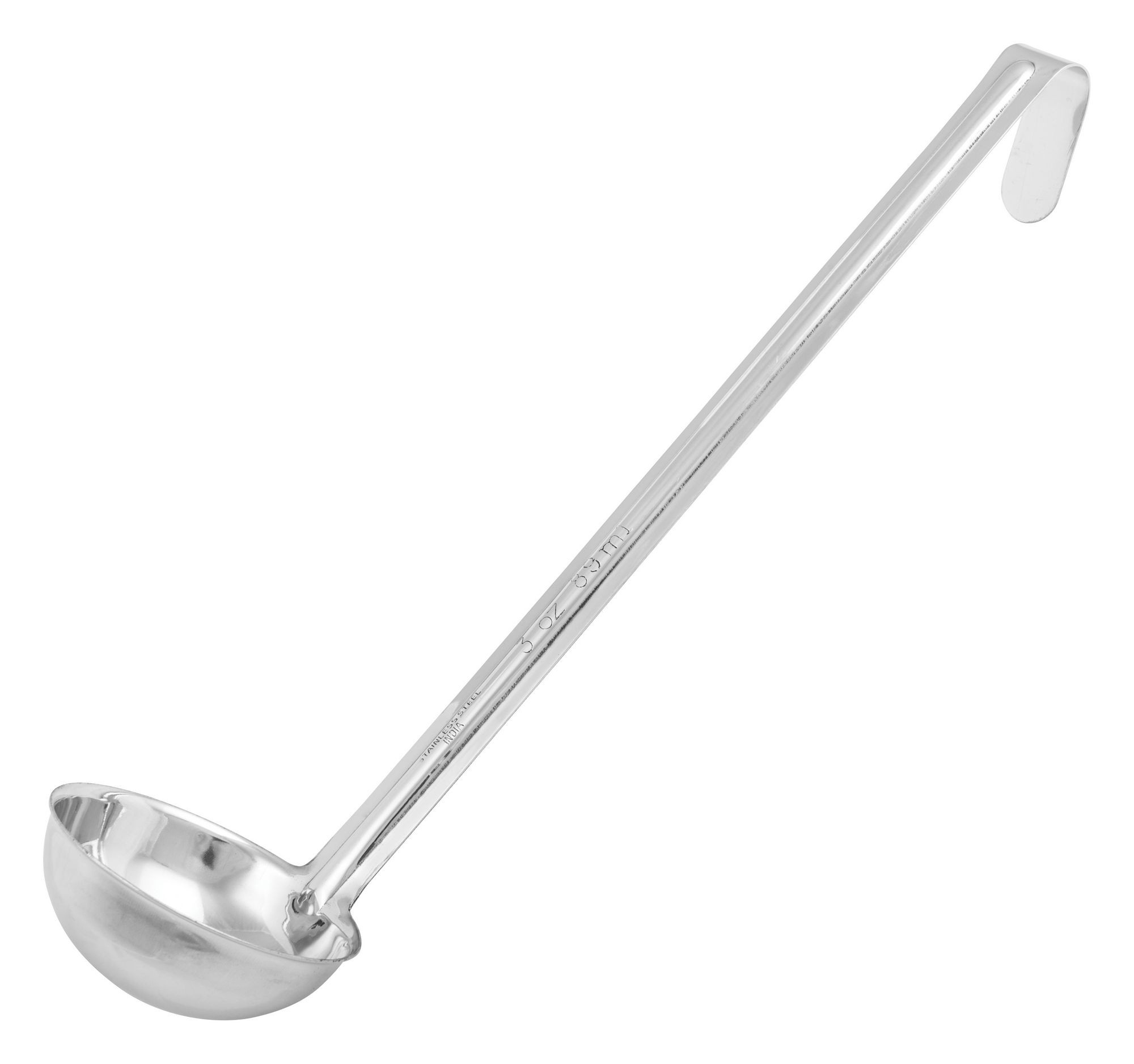 Winco LDIN-3 Stainless Steel One-Piece 3 oz. Ladle