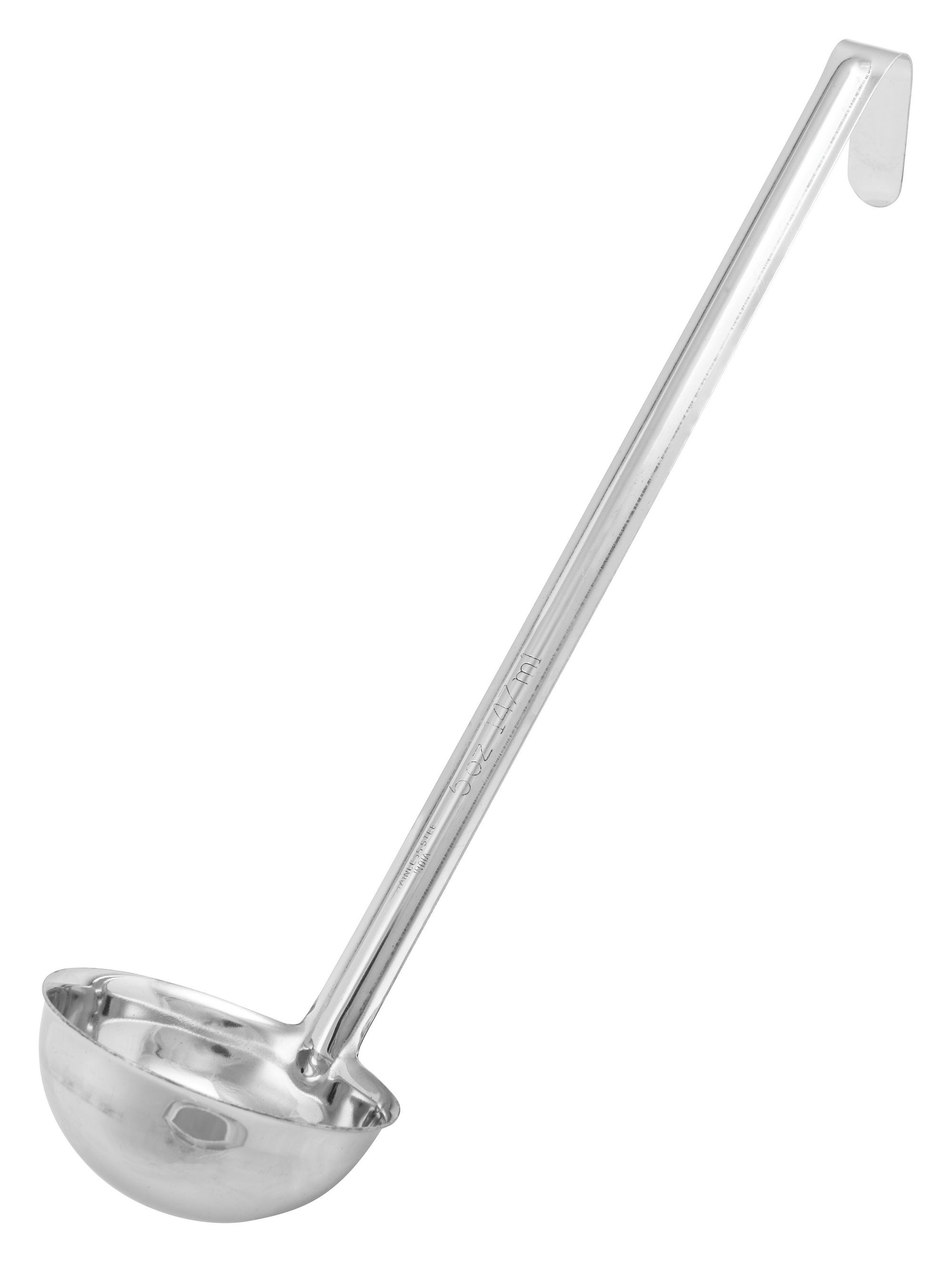Winco LDIN-5 Stainless Steel One-Piece 5 oz. Ladle