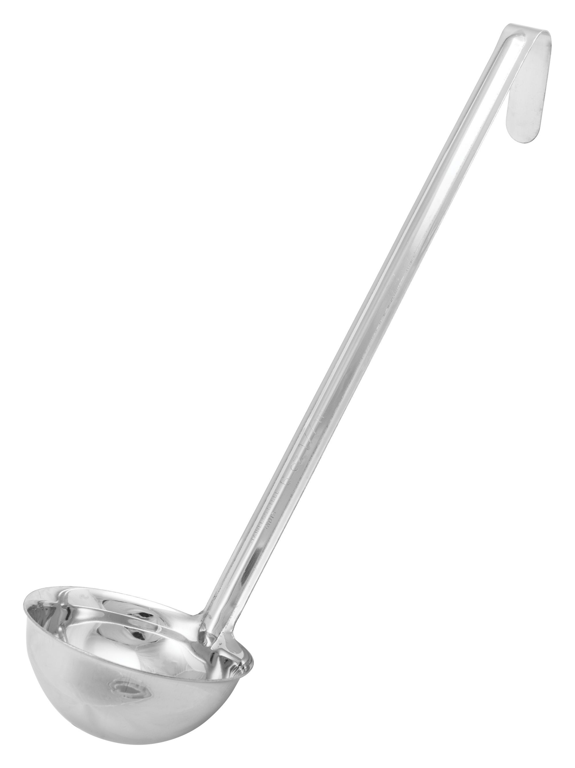 Winco LDIN-6 Stainless Steel One-Piece 6 oz. Ladle