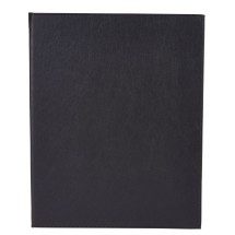 Winco LMD-811BK 8-1/2&quot; x 11&quot; Black Leatherette Two Panel Menu Cover