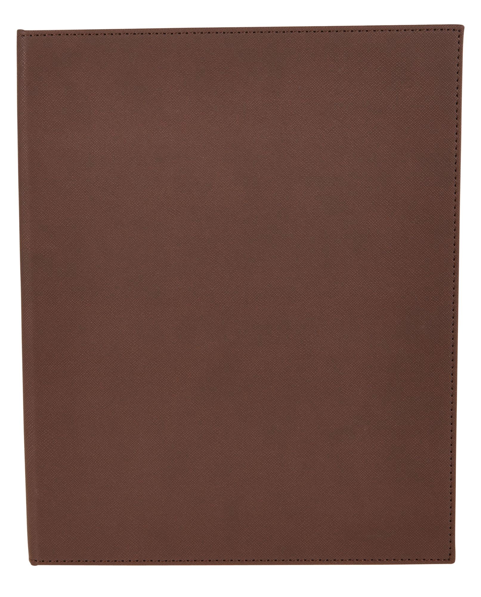 Winco LMD-811BN 8-1/2" x 11" Brown Leatherette Two Panel Menu Cover